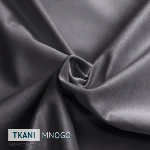 Фото внешнего вида велюра “062” (однотонный серый)