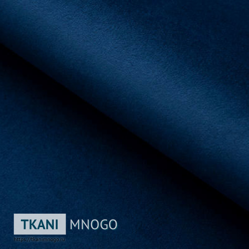 Фото ткани велюра “75” (однотонный синий)