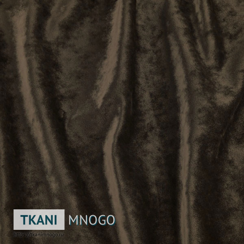 Фото ткани велюра “11” (однотонный коричневый)