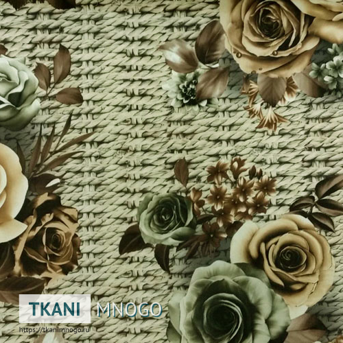 Фото фактуры микровелюра “JY909-1A” мультиколор, цветы.